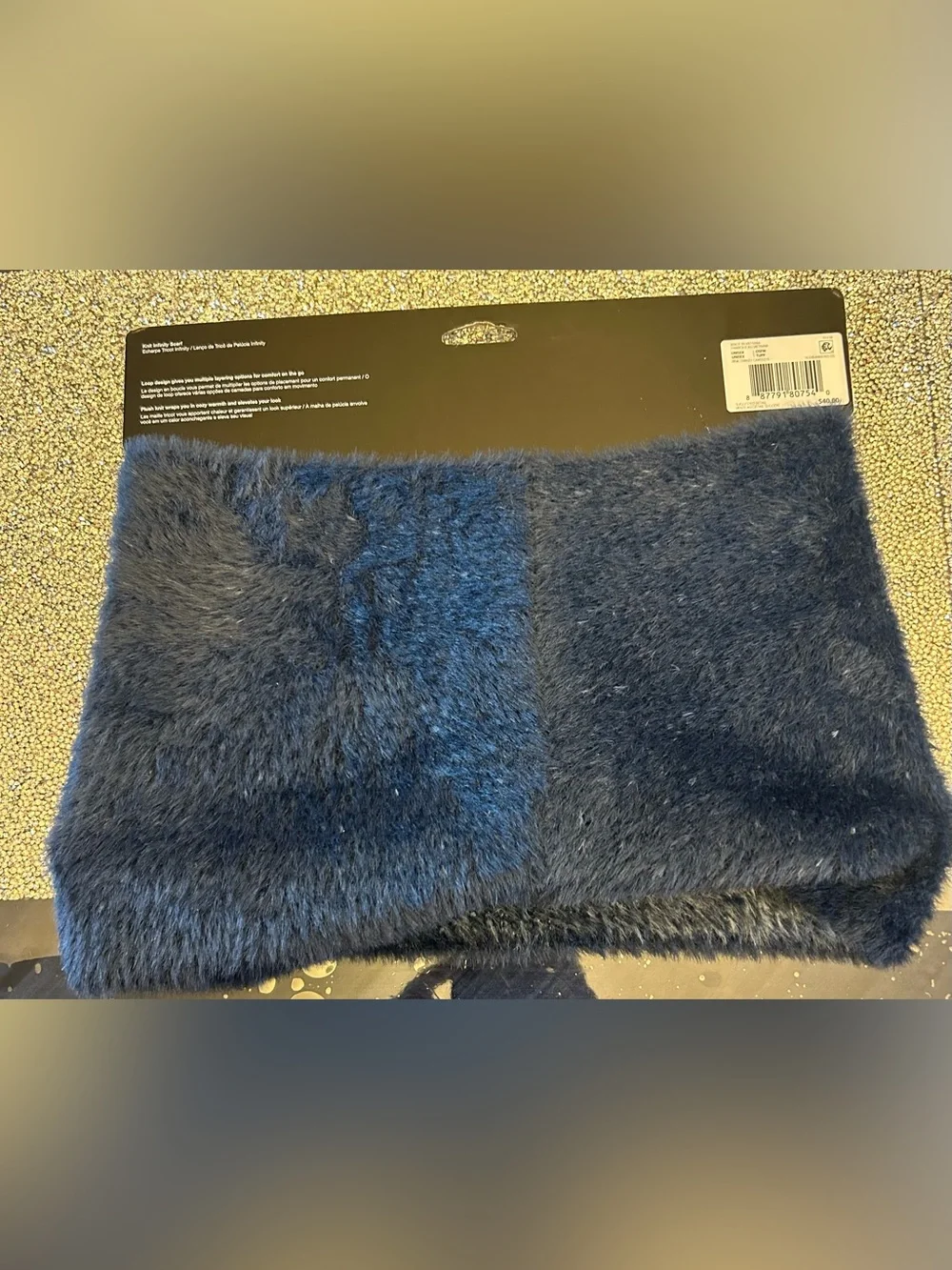Nike Navy Fleece Neck Gaiter with White Swoosh
